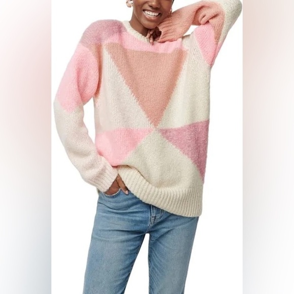 J. Crew Colorblock Slouchy Tunic Sweater Size XXS Alpaca Wool Knit - Picture 3 of 7